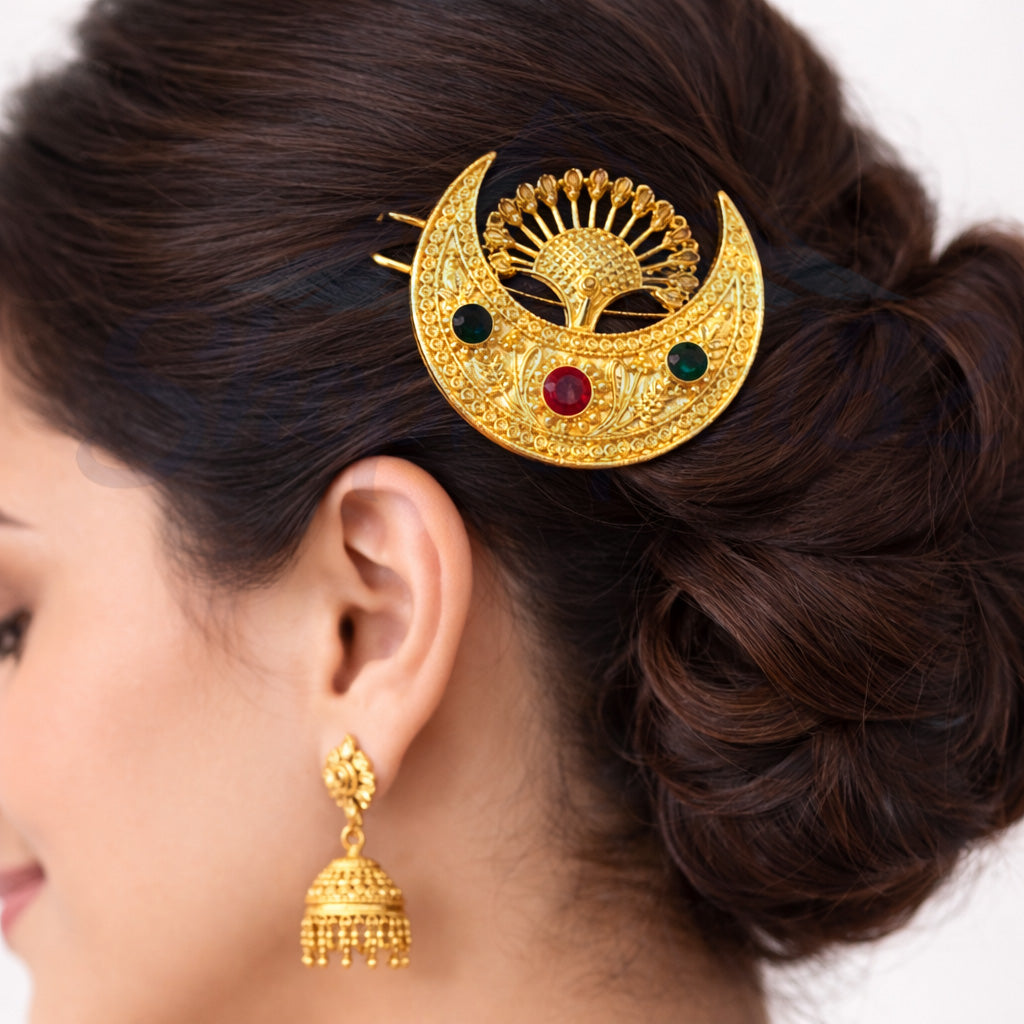 Traditional Nepali Gold Jhumka Earrings – Ethnic Bridal Jewelry – नेपाली सुनो झुम्का